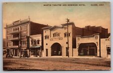 Martin Theatre Dominion Hotel Globe Arizona Street Scene Albertype 1914 Postcard picture