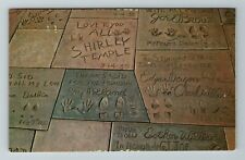 Hollywood CA-California, Footprints, Grauman Theater, Vintage Postcard picture