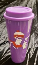 Rare Dutch Bros. Coffee Purple Winter Scarf Travel Mug 18oz Tumbler New  picture