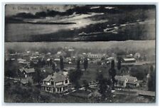 c1910 Aerial View Night Moonlight St. Charles Minnesota Vintage Antique Postcard picture