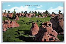 Glendive, MT, Montana, Badlands of Montana, Vintage Linen Postcard  picture