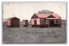 Postcard St. John's Michigan Portable Buildings Display picture