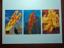 1995 MARVEL MASTERPIECES - LOT OF THREE BASE CARDS - HUMAN TORCH # 43, # 44, #45 picture