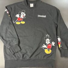Disneyland Resort Mickey Everywhere Sweatshirt Mens Med Crewneck Pullover Black picture