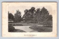 Sandusky OH-Ohio, View In City Park, Gardens, Antique Vintage c1907 Postcard picture