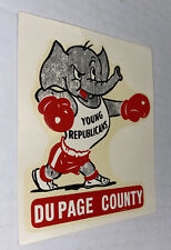 Young Republicans Boxing Elephant DuPage County Vintage Water Decal Anamorphic picture