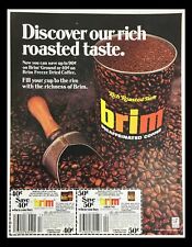1984 Rich Roasted Taste Brim Decaffeinated Coffee Circular Coupon Advertisement picture