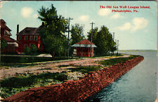 Postcard The Old Sea Wall League Island Philadelphia Pennsylvania 1913  picture