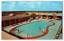 1965 Bell Aire Lodge Pierre South Dakota SD, Swimming Pool Scene Cars Postcard picture