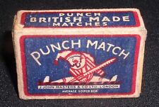 Punch Match~British made John Masters Co., empty Wooden Matchbox~Punch & Judy picture