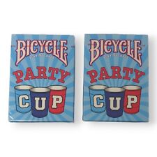 Bicycle Playing Cards Party Cup Design Limited Edition Red Blue - 2 Packs picture