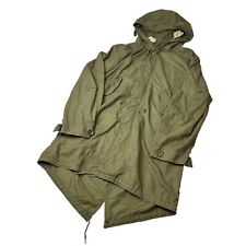 Vintage US ARMY Korean War Cotton Nylon Oxford Fishtail Parka Jacket Sz S picture