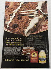 Vintage 1981 Hellmann’s Mayonnaise Original Full Page Print Ad - Bakes It Better picture