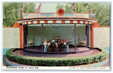 c1950's Chimpanzee Stage St. Louis Zoo Saint Louis Missouri MO Vintage Postcard picture