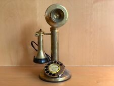 GEC CANDLESTICK TELEPHONE~HEAVY BRASS~VINTAGE w/MODERN WIRING~NOS~RARE picture