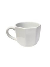 White Geometric Modern Octagonal Small Tea Coffee Cup Mug picture