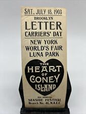 1903 New York World’s Fair Luna Park Letter Carriers’ Day 11th Branch Panflet picture