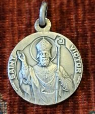 St. Victor Vintage & New Sterling Medal Catholic France Patron Of Prisoners  picture