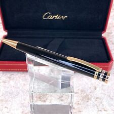 Cartier Ballpoint Pen Trinity Black Lacquer 18K Gold Finish with case picture