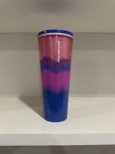 Starbucks 2021 Color Wave 24oz Venti Cold Cup Tumbler Pink Purple Chip NO STRAW picture