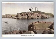 York Beach, ME-Maine, Nubble Island Light House c1910, Vintage Postcard picture