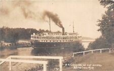 H19/ White Lake Michigan RPPC Postcard c1926 S.S. Carolina Ship Enters 69 picture