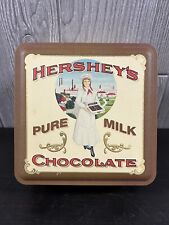 Vintage Hersheys Pure Milk Chocolate Tin Box Canister W/ Original Wrappers picture