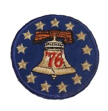 Vtg. US Bicentennial 1776-1976 Cracked Liberty Bell Red White Blue Patch Badge picture