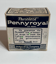 Vintage ~ Rexall PURETEST Pennyroyal Hedeoma Pulegioides Leaves ~ Never Opened picture