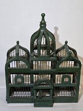 Victorian Dome Bird Cage Taj Mahal Inspired ORIGINAL  Green-Wood & Wire X-Large picture