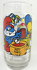 Vintage 1983 Papa Smurf Collector Glass  Wallace Berrie Peyo Party Punch Smurfs picture