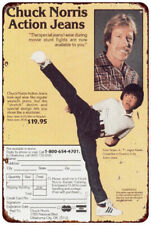 Chuck Norris Action Jeans Vinate Karate Vintage Reproduction Metal sign picture