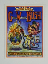 Funny Times Global Warming George W. Bush Planting Seed Packets NOS picture