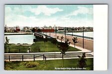 Fairhaven MA-Massachusetts, New Bedford Bridge, Antique Vintage Postcard picture