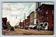 Bucyrus OH-Ohio, Business District South Sandusky Avenue Vintage c1909 Postcard picture