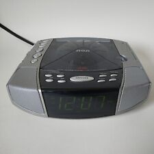 RCA RP4896A CD Player Alarm Clock-Dual-AM/FM-Silver-Corded-2002-Tested Works picture