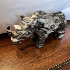 Carved Stone Rhinoceros. Beautiful, Polished, Realistic Design picture