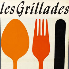 Original Vintage 1960s Les Grillades Grill Restaurant Menu Havas Paris France picture