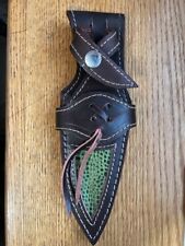 Decorative open top Leather knife sheath artificial snake skin (Sheath only)  picture