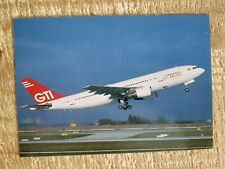 GTI AIRLINES AIRBUS A300B4--103 AT STUTGART.VTG AIRCRAFT POSTCARD*P36 picture