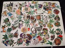 85 Marijuana Weed Smoke Pot Nugs Bud Joints Pot Leaf Stickers Vinyl Press-ons  picture