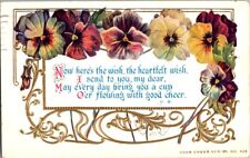 Greetings Postcard 1913 In Art Nouveau Style 