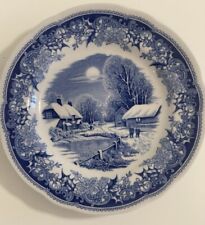 Vintage SPODE Winter's Eve Blue 6 in Plate picture