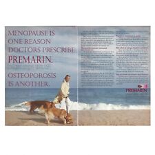 Premarin Pharma Ad Vintage 90s 2 Page Retro Drug Estrogen Menopause picture