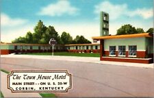 Linen Postcard The Town House Motel Main Street on U.S. 25-W Corbin, Kentucky picture