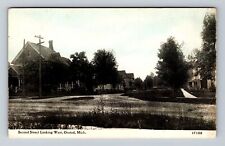 Onsted MI-Michigan, Second Street Looking West Antique Souvenir Vintage Postcard picture