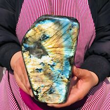 5.12 LB Natural Labrador Moonstone Quartz Crystal Free Form Mineral Specimen 587 picture