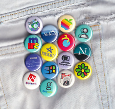 Early Internet Classic Webcore '80s/'90s - Set of (15) 1” Buttons -FREE SHIPPING picture