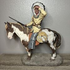 Daniel Monfort VTG Original Western Sculpture Statue “Chief Mounted” 17”X 15” picture