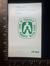 Vintage 1990 Canadian Pacific Railway Safty And Accident Prevention Rules picture